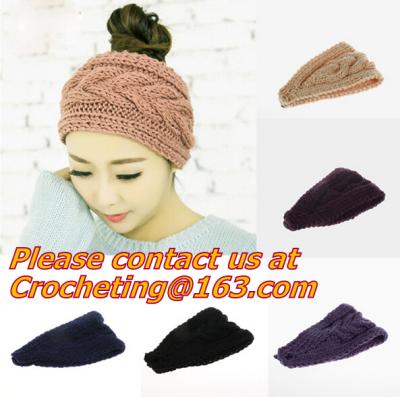 Chine Crochet noué par mode de bande de cheveux de Headwrap tricoté par accessoires mignons de bébé d'enfant d'arc de bande principale de cheveux de bandeaux de crochet à vendre