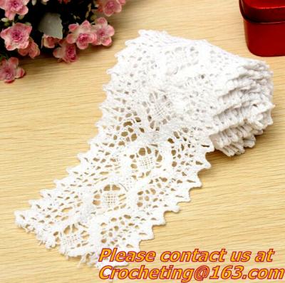 Chine la dentelle blanche de coton de bonne qualité de 5.5cm, équilibrant la dentelle, a fait du crochet la dentelle pour diy, accesso de vêtement à vendre