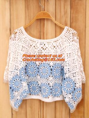 China Crocheted Lace Women Shirts For Dress Cover Up Casual Wearing Summer 2015 new Pull over for sale