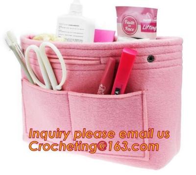 Chine cute nursery felt box, Best selling wholesale felt purse organizer insert, Best selling fashionable Travel Insert felt b à vendre