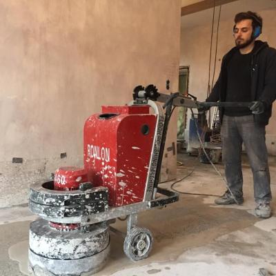 China Ronlon 220V 9 Disc 460mm Disc 460mm Hotels Concrete Floor Grinder Polishing Machine for sale