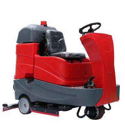 China Hotels Ronlon RLA860 Ride On Electric Hard Floor Scrubber Dry Cleaning Machine Floor Sweeper Price for sale