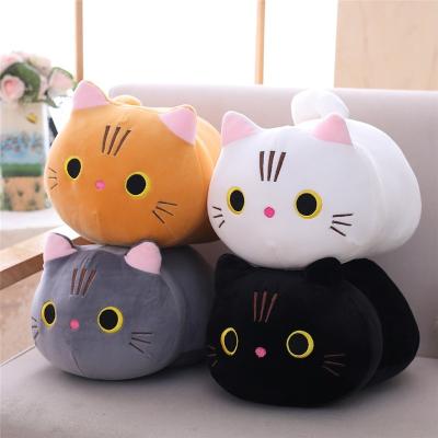 China Cute Lovely Cartoon Amazon Gift Cat Doll Round Eyed Kitten Plush Pillow Gift Stuffed Toy Manufacturer Wholesale for sale