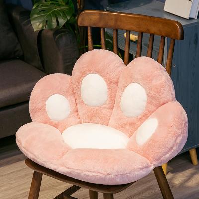 China Non-toxic Cute Lazy Bear Paw Chair Cushion Cat Paw Plush Pillows Soft Comfortable Sofa Cushions Office Chair Seat for sale