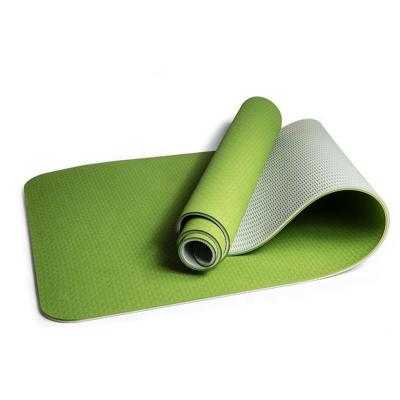 China Best Durable Washable Anti-Slip Custom Gym Exercise Organic Fitness Folding Double Side Line Position Wholesale Logo 4-10mm Tape Yoga Mat For Sale for sale