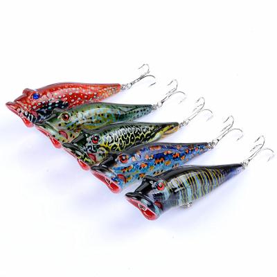 China ABS Wholesale 5 Pack Topwater Snap Bait Hard Set Tilapia Bass Artificial Saltwater Fishing Lures Kit for sale