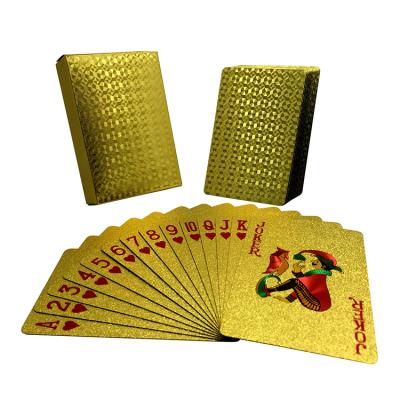 China Custom Waterproof PVC Plastic Gold Buy Poker Bundle Cards Deck Plastic Playing Cards for sale