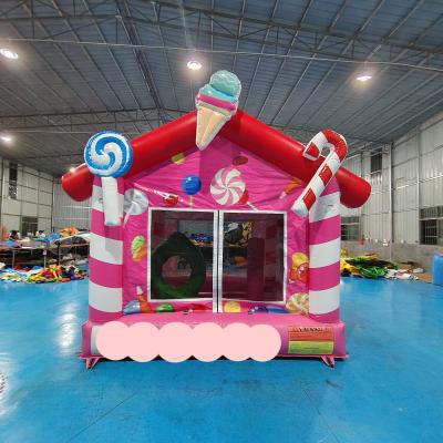 China EN14960 Casa de salto inflable comercial con tema de dulces de PVC 3x3m Castillo de salto inflable en venta