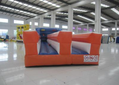 China 2 Lane Bungee Run 0.55mm Pvc Tarpaulin , Children Bungee Bouncy Castle 10 X 3 X 2.5m for sale