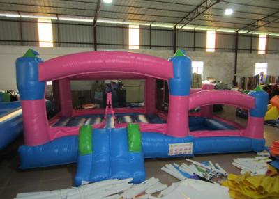 China Kids Outdoor Custom Made Inflatables Bounce House Combo 0.55mm Pvc Tarpaulin for sale