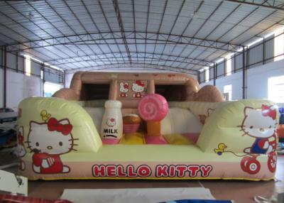 China Hola Kitty Inflatable Jump House Double que cose 5 x 4,5 los x 2.4m para el parque de atracciones en venta