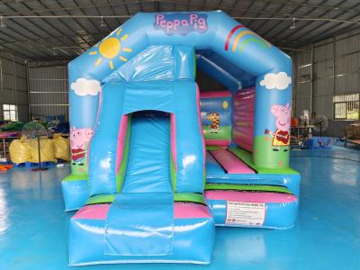 China Commerciële Buiten Bouncer Baby Games Peppa Pig Cartoon Opblaasbaar Bounce House Met Slide Opblaasbare Combo Voor Kinderen Te koop