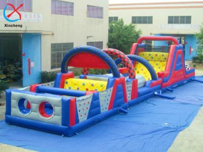 China OEM/ODM Long Track opblaasbare commerciële obstakelbaan Bouncy Castle Slides Te koop