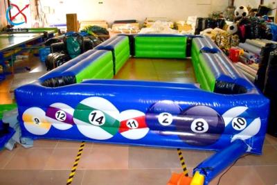 China Customized Inflatable Football Soccer Snooker Games Ball Pool Inflatable Billiards for sale