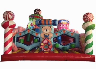 China Opblaasbare Fun City PVC Kleurrijke Sweet Candy Castle Bounce House Opblaasbare hindernisbaan Te koop