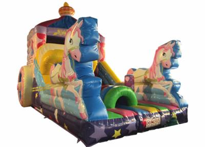 Κίνα Φουσκωτό ροζ The carriage princess standard slide disney pink inflatable princess castle slide προς πώληση