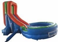 China De eenvoudigste opblaasbare opblaasbare korte dia van de waterdia met pool voor dia van het kinderen de openluchtwater Te koop