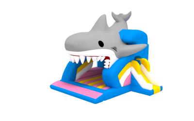 China Kids Play Fun Shark Themed Inflatable Bouncy Castle Fun Combo for sale