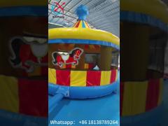 Commercial Carousel Bounce House Inflatable Amusement Park Jumping House Inflatable Bouncer For Kids