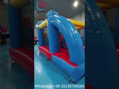 Commercial Bounce House With Blower Double Slide Inflatable Bouncy House With Double Slide Combo