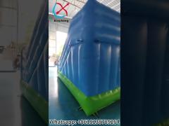 Popular PVC Tarpaulin Inflatable Bounce House With Slide Blue Sky Inflatable Combo For Outdoor