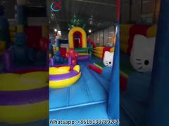 Inflatable Bouncy House Colourful Obstacle Course Inflatable Fun City Playground