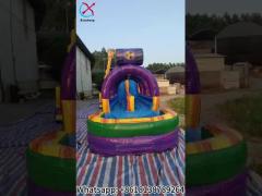 Giant Inflatable Slide Inflatable Double Water Slides Long Lane Castle