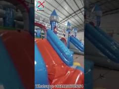 Factory inflatable playground Inflatable Snow White Castle with double slides