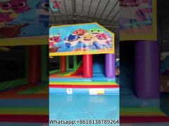 Inflatable Bouncer Jumping Castle Slide Underwater World Theme Commercial Bounce House