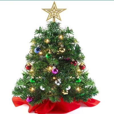 China PVC LED Mini Table Christmas Trees Home Table Decor Winter Ornaments for sale