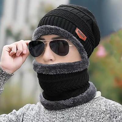 China COMMON Free Shipping! ! ! Warm Winter Beanie Hat Scarf Set Fleece Balaclava Snow Ski For Men Women for sale