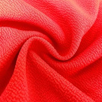 China Shaoxing factory anti-static 90% polyester 10% spandex double side jacquard fabric high quality for clothes for sale