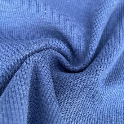 China Fusible Rib Supplier Shaoxing Free Patterns Custom 95%cotton 5%spandex Ribbed Jersey Knit 2*2 Rib Fabric For Apparel for sale