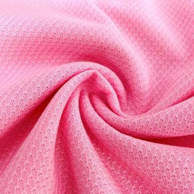 China Wholesale light weight wicking high quality anti-static knitted 100% polyester jacquard bird's eye mesh fabric for sports use for sale