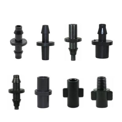 China HOT SALE Plastic 4mm Micro Hose System Irrigation Barbed Irrigation Fitting Micro Drip Irrigation Or Hose Fitting for sale