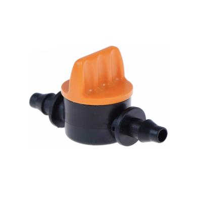 China For Micro Drip Irrigation Irrigation Drip Irrigation System Orange 4/7mm Mini Water Control Valve for sale