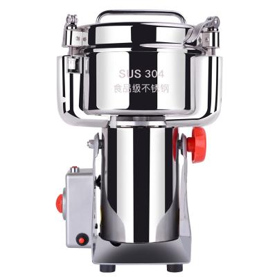 China Safety Device High Speed ​​Home Use Mini Electric 304 Stainless Steel Dry Stone Grinder Machine 1KG Herb Grinder Spice Flour Milling for sale