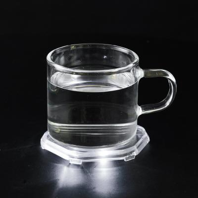 China Plastic Bottle Coaster Led Cup Customized White Led Lighting Coaster Led Coaster for sale