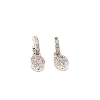 China Wholesale CLASSIC Set Circle Full Diamond Zircon Water Drop Earrings for sale