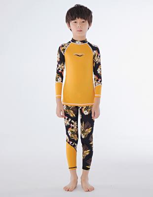 China New antibacterial wetsuit kids sun long-sleeved pants long-sleeved swimwear protective clothing outdoor quick-drying split children for sale