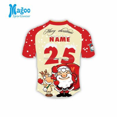 China High Quality Custom Made Antibacterial Sublimated Print Christmas (Christmas) Santa With Reindeer Teams Funny Rugby Tank Tops, Rugby Uniforms for sale