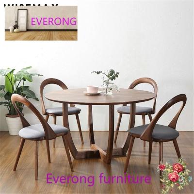 China Assembled Wholesale nordic style wooden chair wood frame with leather seat for restaurant cafe dining chair for sale