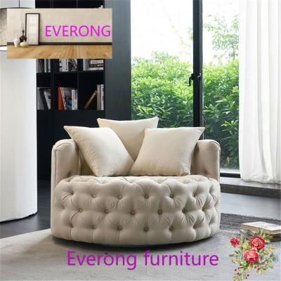 China Adjustable (height) High Quality Modern Arm Chair Leisure Living Room Occasional Lounge Chair Small White Round Swivel Barrel Chair for sale