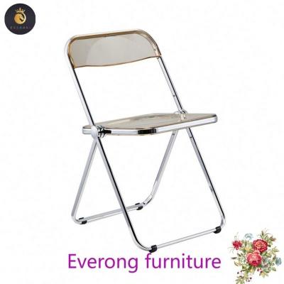 China Modern Best selling dining chair modern cheap metal dining chairs Foldable transparent chair for sale