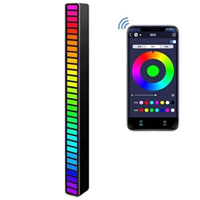 China Living Room Voice Activated Pickup RGB Led Music Rhythm Light Bar, 32 Color Band Music Level Light Bit Voice Activated Light Bar For Vehicle for sale