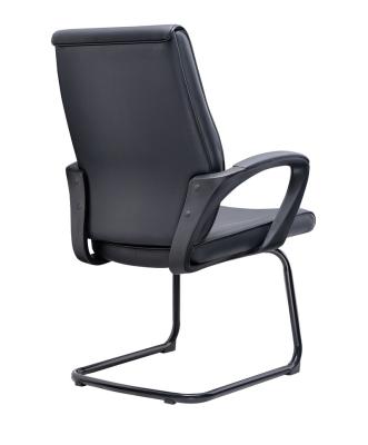 China Office Visitor Guest Chair Reception PU Leather Revolving Waiting Chair For Reception Room for sale