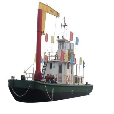 China Work for cutter suction dredger equipment dredging supplier for tug work barge with hydraulic crane used in river for sale for sale