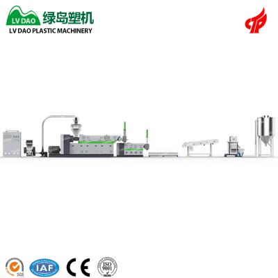 China Plastic Recycle Plastic Recycled PP PE LDPE Film Bags Pelletizing Extrusion Machine Line With Noodle Cutting Type for sale