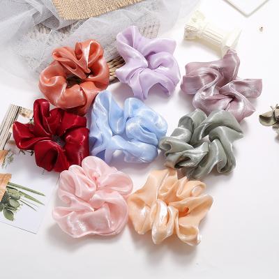 China Hair Accessories FS-18 Wholesale Wholesale Satin Headband Women French Silk Hair Ties Lovely Girls Scrunchies Hair Accessories for sale