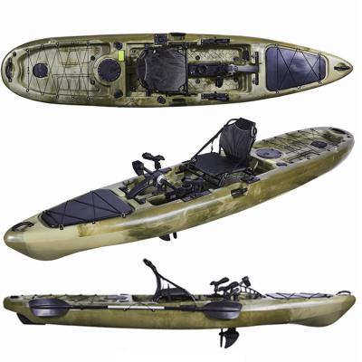 Cina 3 anni di LLDPE Sit On Top Ocean Kayak 5mm con la singola persona del pedale 3.96m*0.84m in vendita